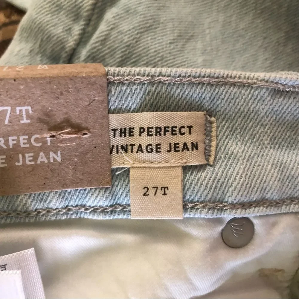 Madewell The Perfect Vintage Jeans Chesthunt Wash NWT Size 27 Tall Denim